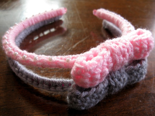crochet bow headband